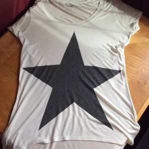 Express tee shirt with studded star SZ S